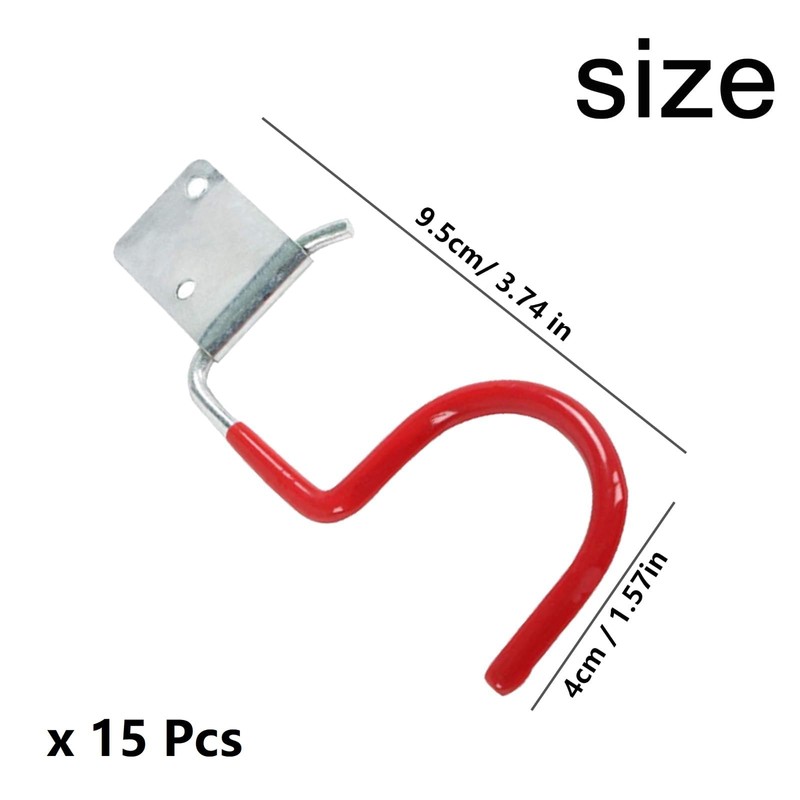 LIFEDYLUK 15 x Hooks for Garden Tools, Garden Tools Hanging,