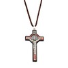 Catholica Shop Wood Cross Necklace Pendant San Benito St. Benedict