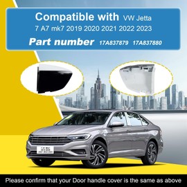 Goholy Goholy Car Exterior Door Handle Cap Compatible with VW Jetta 7 A7 mk7 2019 2020 2021 2022 2023 17A837879 17A837880 Door Handle Cover Accessories Lock Cap Seashell Gold with Electroplating