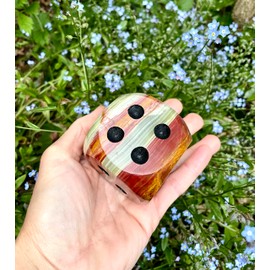 Serafino Genuine Himalayan Marble Onyx Dice 2 '' Decorative Ornament