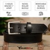 Bullhide Belts Mens Leather Belt for Work, Casual, Dress, 1.50"