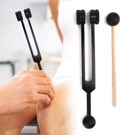 Om 136.1 hz Tuning Fork Set, Black Aluminium Alloy Heart Chakra Tuning Energy Fork for Sound Healing, Meditation, Emotional and Spiritual Health