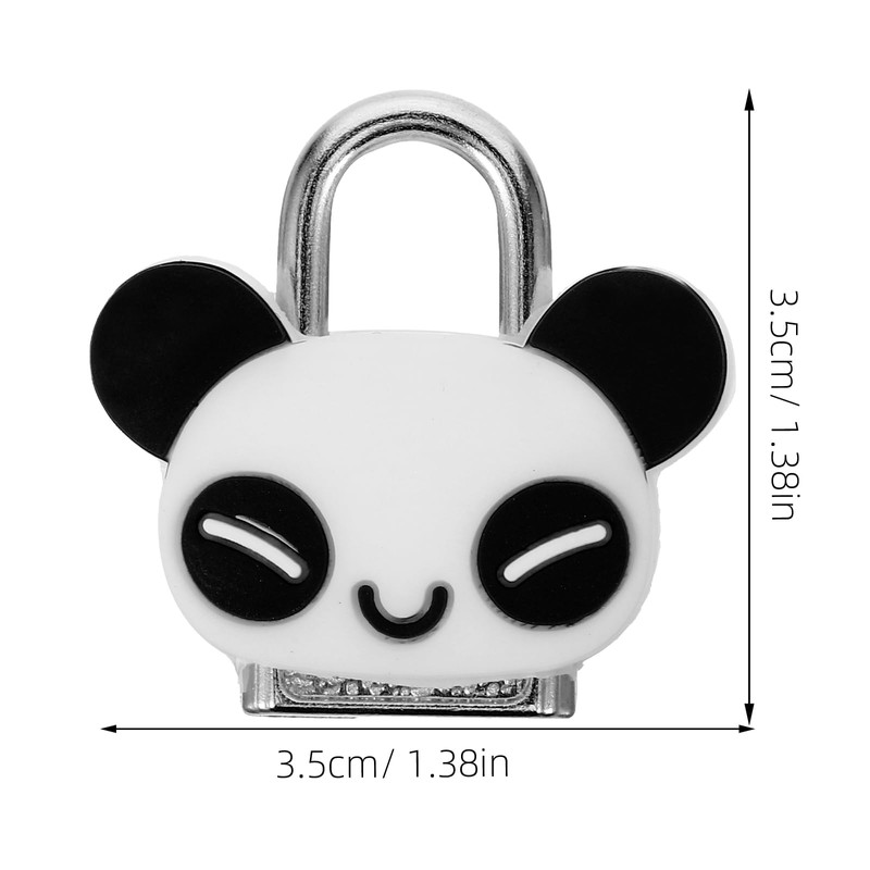 OSALADI Cute Panda Cabinet Padlock Mini Metal Lock with Keys