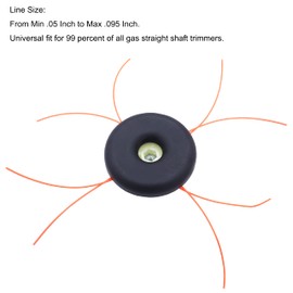 Woopeey 4 Way Universal Trimmer Head, Fits Most Brushcutter Weed Eater Whipper, Line Size .05 Inch to .095 Inch