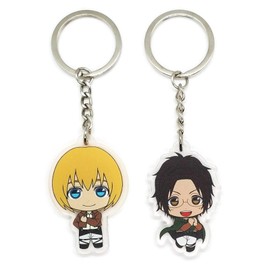 EBTY DREAMS Inc. - Set of 2 AoT Attack Titan Shingeki no Kyojin Acrylic Keychain Armin Arlert, Hange Zoe v1