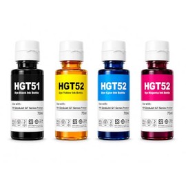 Genérico Kit de 4 Tintas 70ml Compatible con HP GT51 GT52 para impresoras Smart Tank e Ink Tank 310 315 319 410 411 415 419 457, Colores Negro Cian Ma