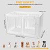 BUMUBI Clear Acrylic Dog Fence Pet Playpen Puppy Cat Small