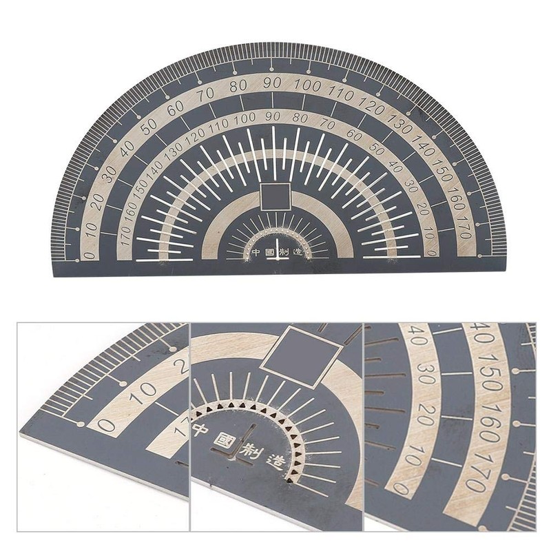 Precision Marking Protractor Protractor Angle Measuring Tool Electroplated Black Stainless