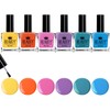 Beauty4Britain 6 x Luxury Nail Polish 6 Different Bright Rainbow