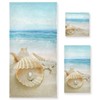 ALAZA Towel Bathroom Sets, Summer Beach Shell with Pearl Print