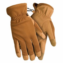 SCENTBLOCKER Stretch Shooting Glove with Leather Palm and Durable Stretch Shell (Coyote Brown) (Small)