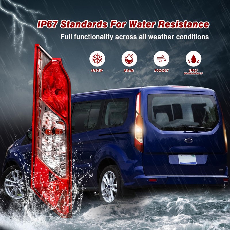 ZSBMP Tail Lights Compatible with Ford Transit Connect 2014-2023 Rear