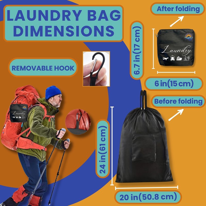Travel Laundry Detergent Sheets with Foldable Laundry Bag and Strong