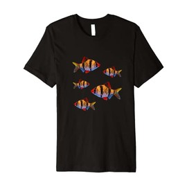 Tiger Barbs Aquarium Fish Tank Keepers Schooling Fish Lover Premium T-Shirt