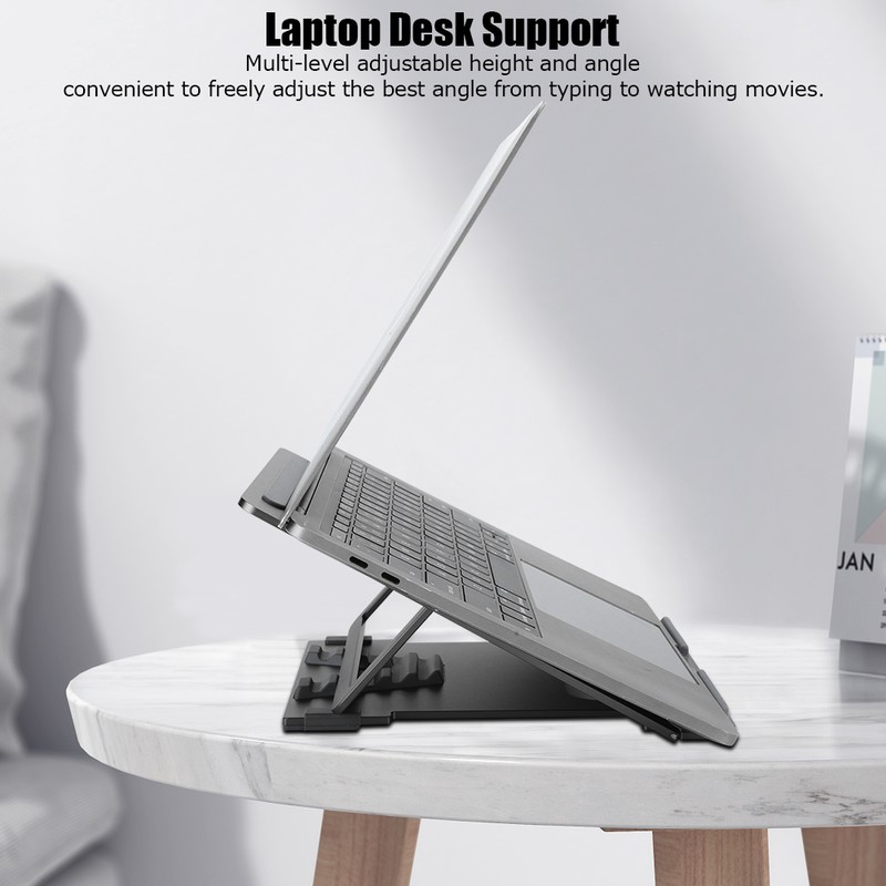 Portable Aluminum Alloy Laptop Stand Adjustable Folding Holder Multifunction Riser