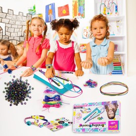 HTRTRR Mädchen Freundschaftsarmband Making Kit, Geburtstagsgeschenk Spielzeug für 6-12 Jahre alte Mädchen, Freundschaftsarmband DIY, DIY Spielzeug für Mädchen, Armband Making Kit mit 100 Buchstaben