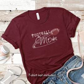 Football Mom Iron On Rhinestone Crystal Transfer by Jubilee Rhinestones by Jubilee Rhinestones