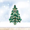 EVER FAITH Women's Jewelry Accessory Crystal Christmas Tree Tear Drop