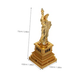 Zerodeko Statue of Liberty Metal Figurine Craft Desktop Decoration Souvenir for Home Office Adornment Elegant Indoor Statue Decor