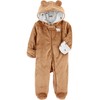 Simple Joys by Carter's Baby Fleece Footed Jumpsuit Pram, Brown