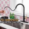 Achelous Black and Gold Kitchen Faucet with Pull Down Magnetic
