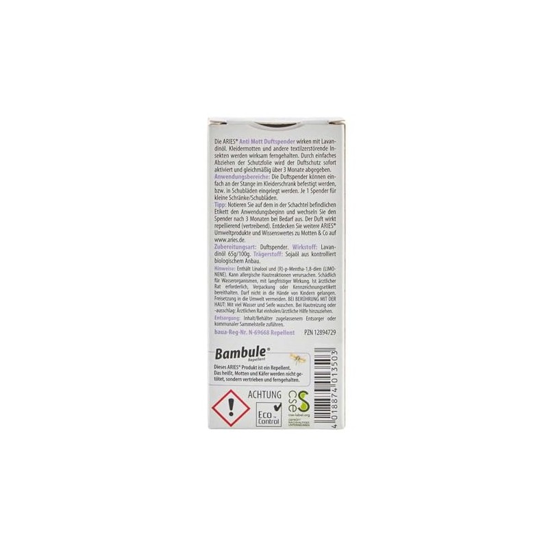 Anti Mott Fragrance Dispenser Set of 2 6 x 2