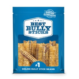 Best Bully Sticks Premium 6 Inch Beef Trachea - 20 Count (Pack of 1) - All-Natural, Grain-Free, Single-Ingredient, Supports Dental Health