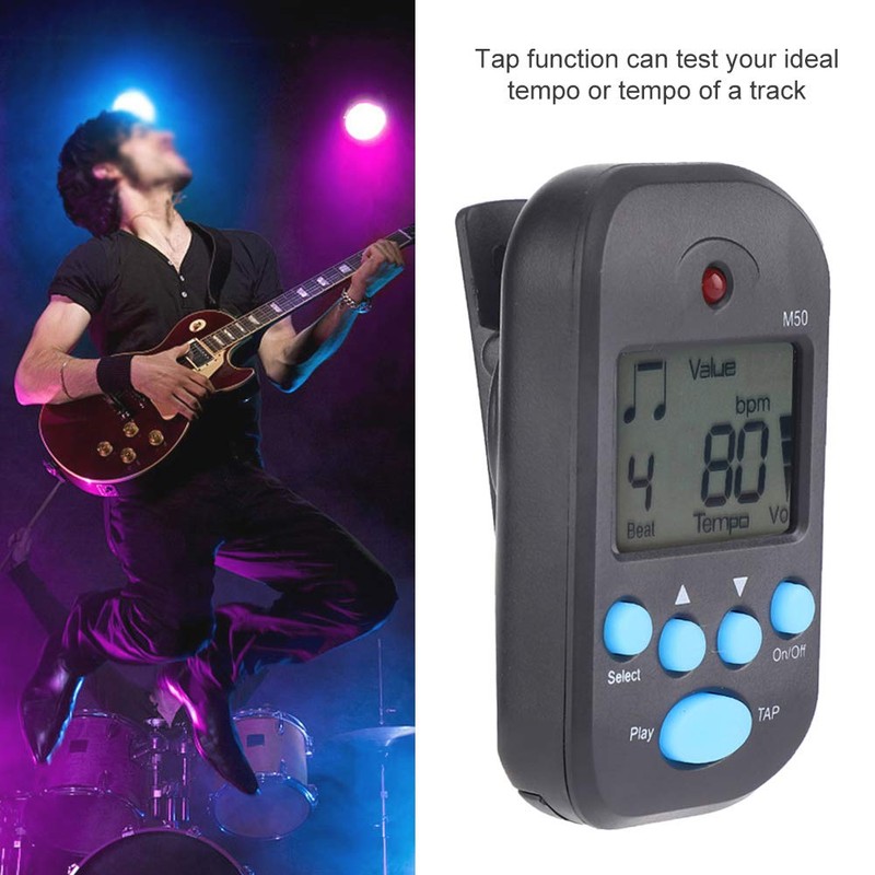Digital Metronome Multifunctional Mini Digital Metronome Clip for Guitar Saxophone