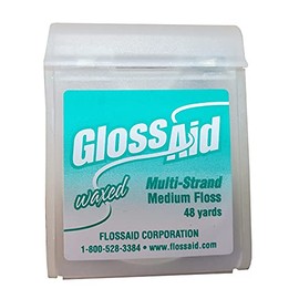 GlossAid Multi-Strand Medium Waxed Dental Floss- 48yds - Buy 5, Get 1 Free