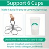 6 Cups Portable & Foldable Cup Carrier Holder with Handle,Super