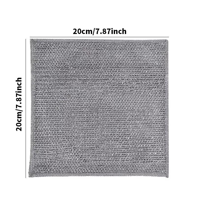 Silver Removable Non-Scratch Wire Dishwashing Rags 20 PCS for Wet