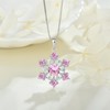 Wisbal Snowflake Necklace 925 Sterling Silver Winter Snowflake Pendant Created