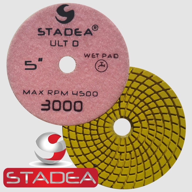 Stadea PPW140X Granite Polishing Pads 5" Diamond Pads Set For