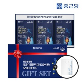Jongkundang 선물세트 종근당 뮤코다당단백 콘드로이친 1200 (60정X3개입) 1세트+쇼핑... Chong Kun Dang Mucosaccharide Chondroitin 1200 Gift Set (60 Tablets X 3 Packs) 1 Set + Shopping...