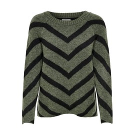 ONLY Women's Onleliza L/S KNT NOOS 15191792 Jumper, Lizard/Detail:w/ Black