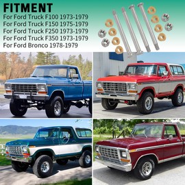 AUTOVIC Door Hinge Pin and Bushing Repair Kit Compatible with Ford F150 F250 F350 1973-1979, Compatible with Ford Bronco 1978-1979 (1 pair)