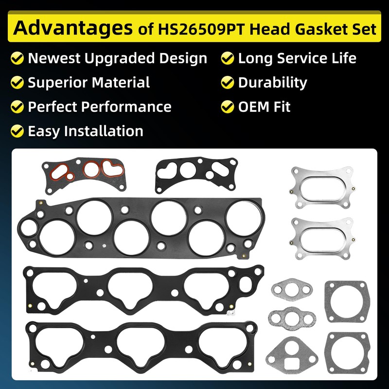 HS26509PT 3.5 Cylinder Head Gasket Set for Honda Accord Odyssey