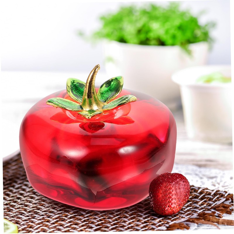 Cabilock 2pcs Primitive Fall Decor Crystal Fruit Ornament Home Fruit