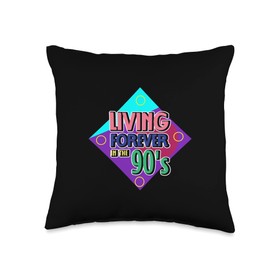 Live forever 90s, folk, punk Forever 90s, Z. Throw Pillow, 16x16, Multicolor