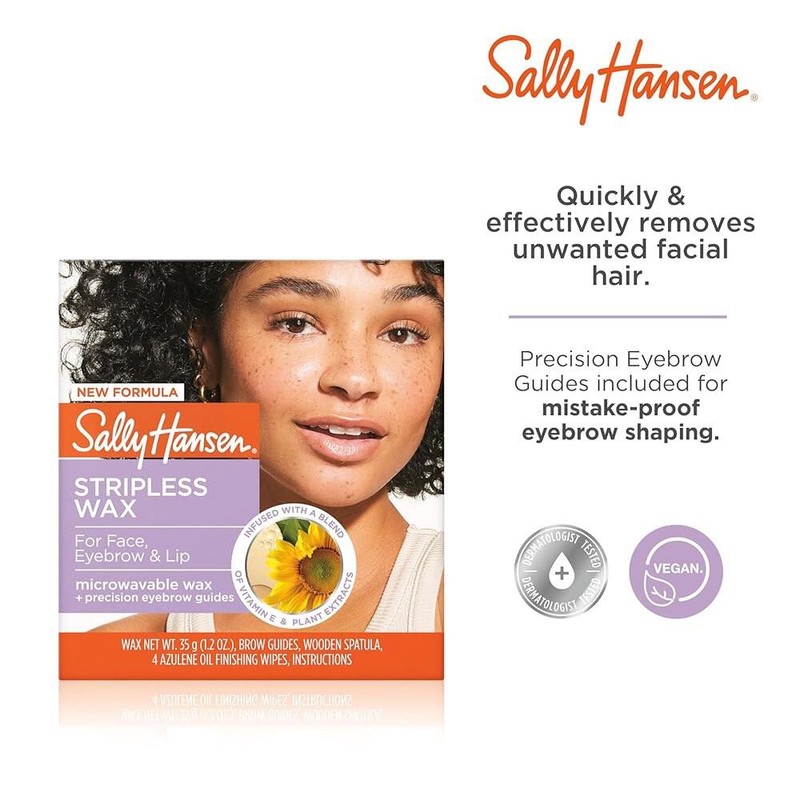 Sally Hansen 얼굴, 눈썹, 입술용 샐리 핸슨 스트라이프리스 왁스 키트