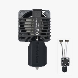 3DTOOLS Bamboo LAB Hardened Steel Complete Hotend Kits Set with Fan for Bambu LAB P1,P1P,P1S 3D Printer 0.6MM