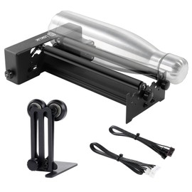 LOKLiK Laser Rotary Roller - 360° Rotary Engraving for Most Laser Engravers, 5 Adjustable Gears Laser Rotary Attachment for Engraving Cylindrical Objects, Wine Glass, Tumbler