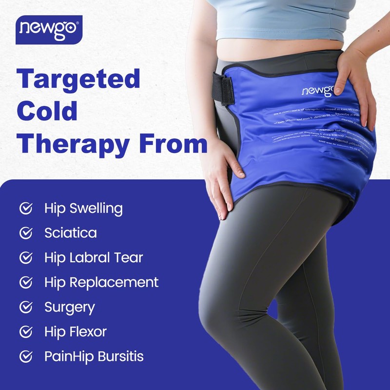 NEWGO Hip Ice Pack Wrap Cold Therapy Gel Pack for