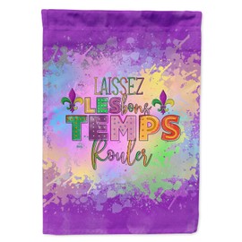 Caroline's Treasures WDK4642GF Laissex Les bons Temps Rouler Mardi Gras Garden Flag Mailbox Flag Decorative Yard Flag Banner Outside Patio Artwork Yard Flower Beds, Garden Size, Multicolor