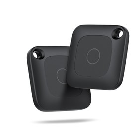 Hoxe Air Tracker, Key Finder Works with Find My App (iOS Only), Bluetooth Tracker Tag for Keys, Luggage, Suitcases and Pets, Loud Beep, Worldwide Tracking, Replaceable Battery, 2-Pack