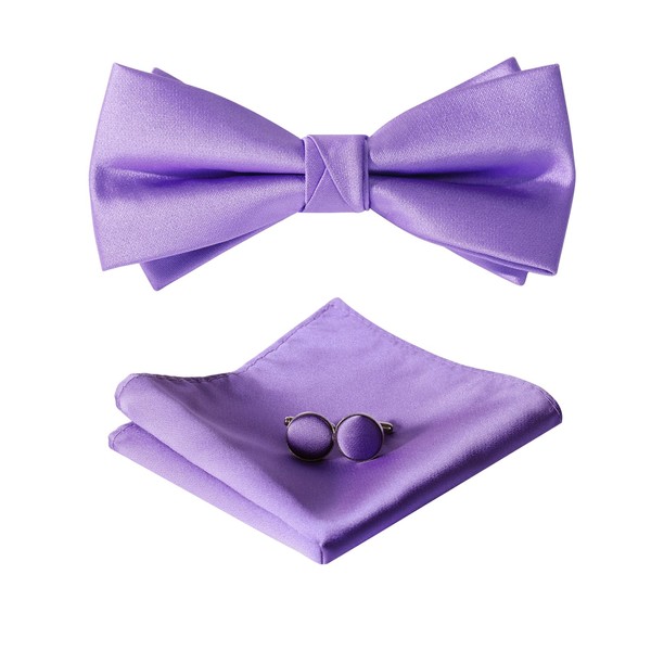 HOULIFE Bow Tie Set for Men – Adjustable Pre-tied Bowtie,