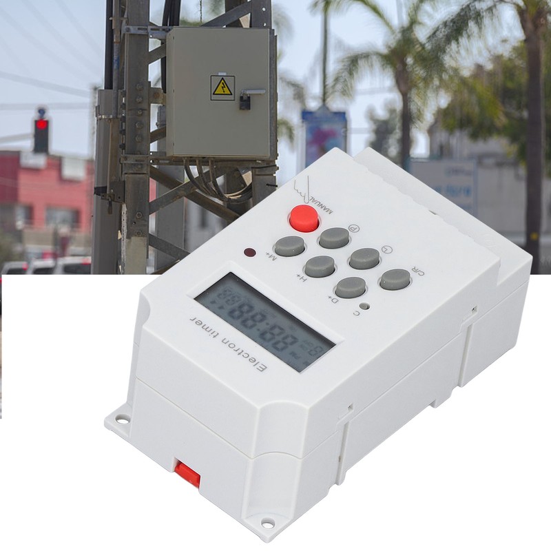 Electronic Timer Switch DIN Rail LCD Microcomputer Electron Intelligent Controller