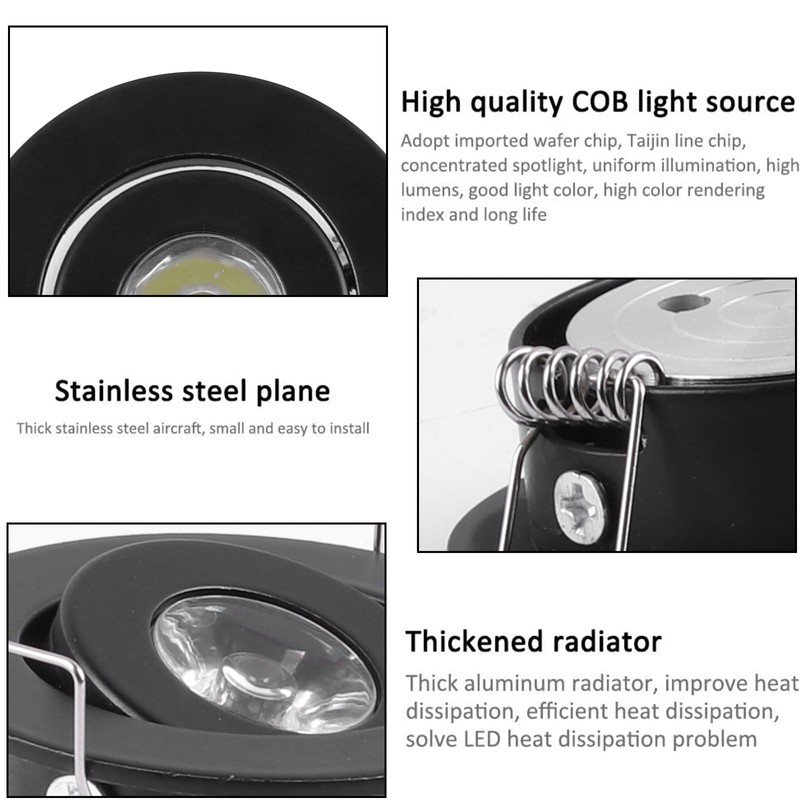 Sorfia 10 Pack 2 Inch LED Recessed Lighting, 1W 120LM