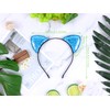 Bonnie Z. Leonardo Glitter Cat Ears Headband Blue Cat Ears