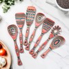 Gudamaye Pakkawood 7-Piece Wooden Cooking Utensils, Wooden Spoons for cooking,